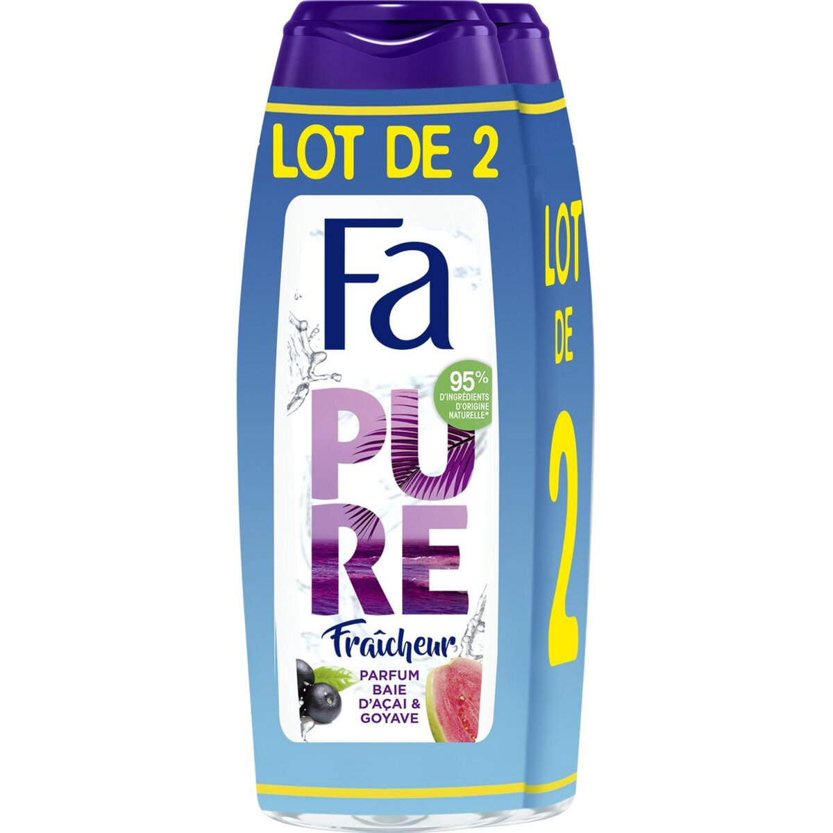 FA Pure Gel douche parfum baie d'açai & goyave 2 pièces 2x250ml