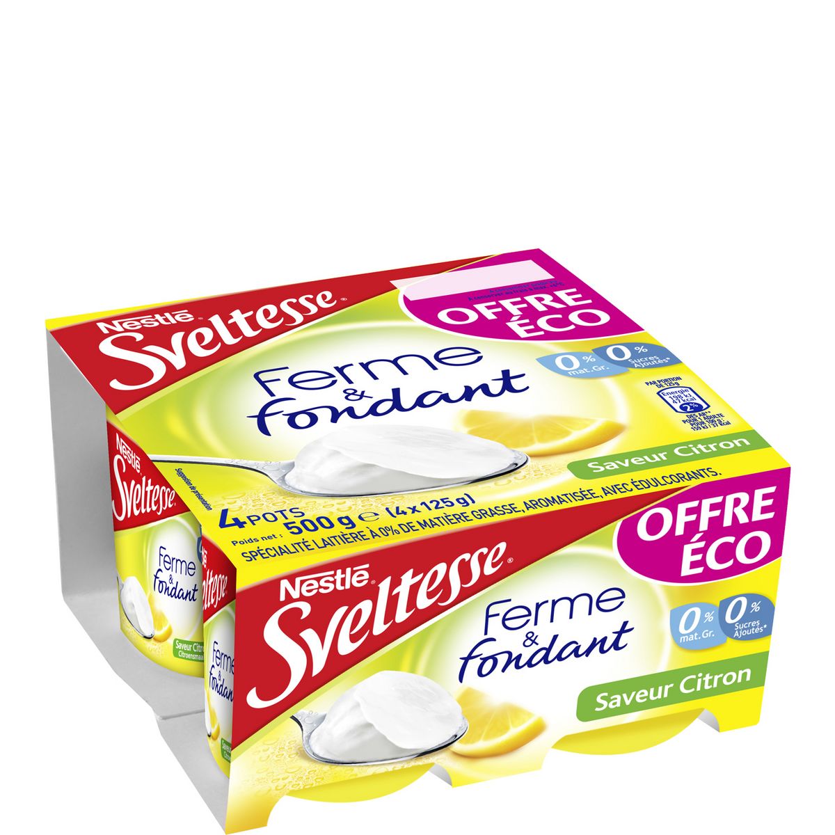 SVELTESSE Spécialité laitière allégée au citron 4x125g