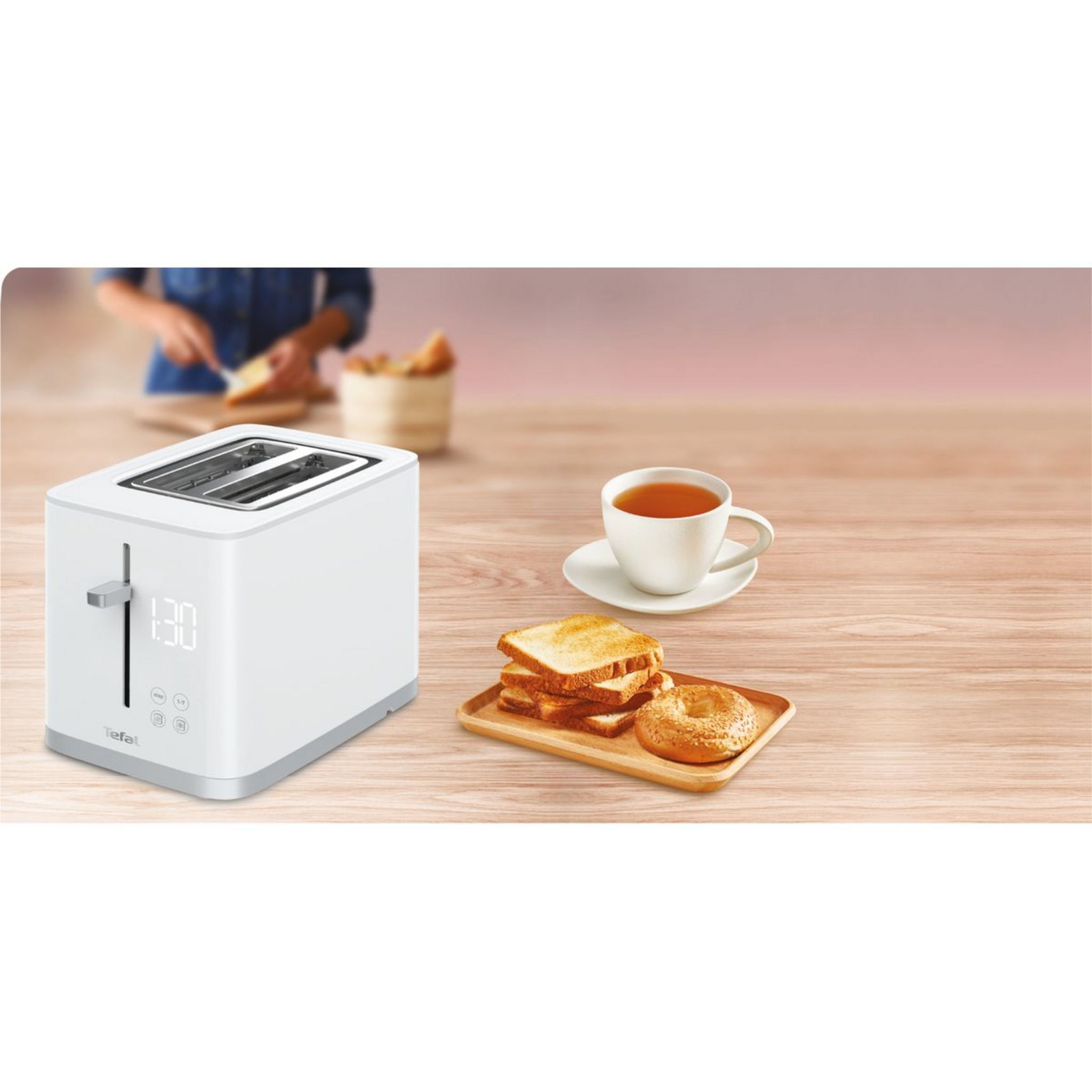 Voir la diapositive 5 : TEFAL Grille-pain TT693110  - Blanc