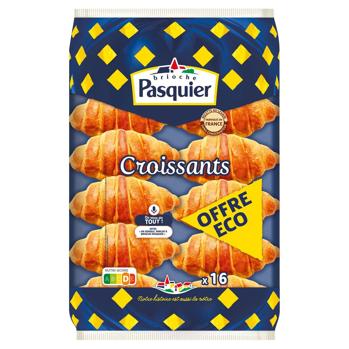 PASQUIER Croissants au levain 16 pièces 640g
