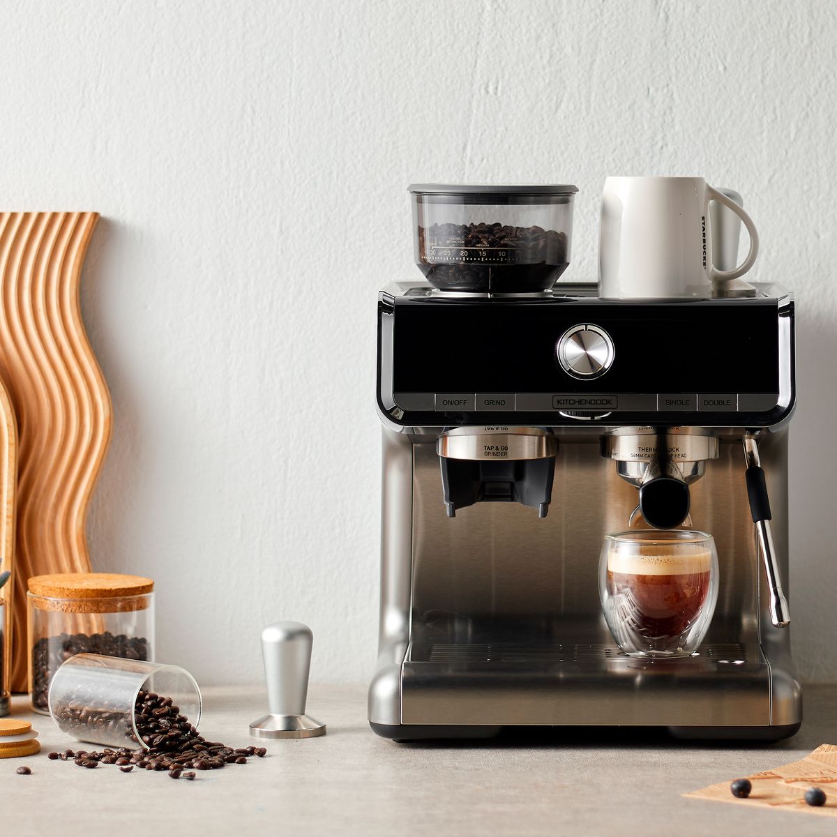 Voir la diapositive 11 : KITCHENCOOK Expresso broyeur HOME BISTROT - Inox