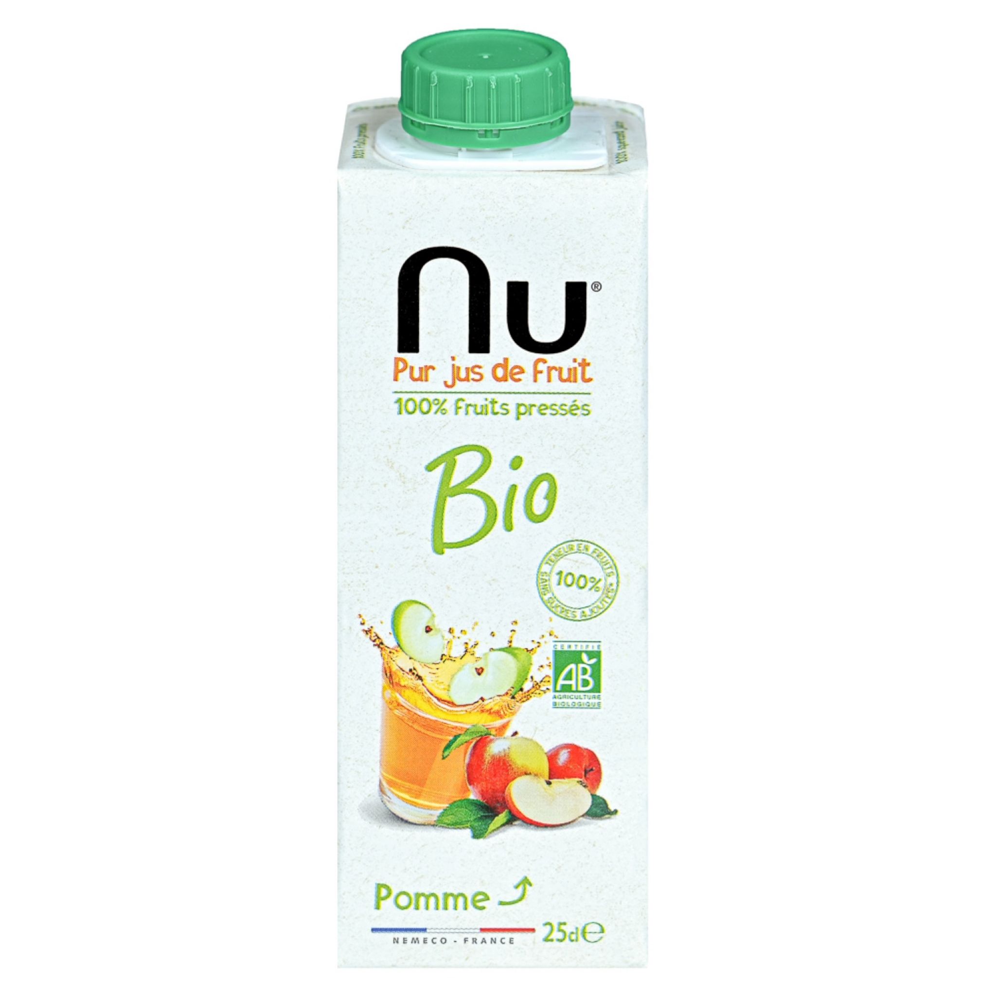 NU Pur jus de pomme bio 250ml