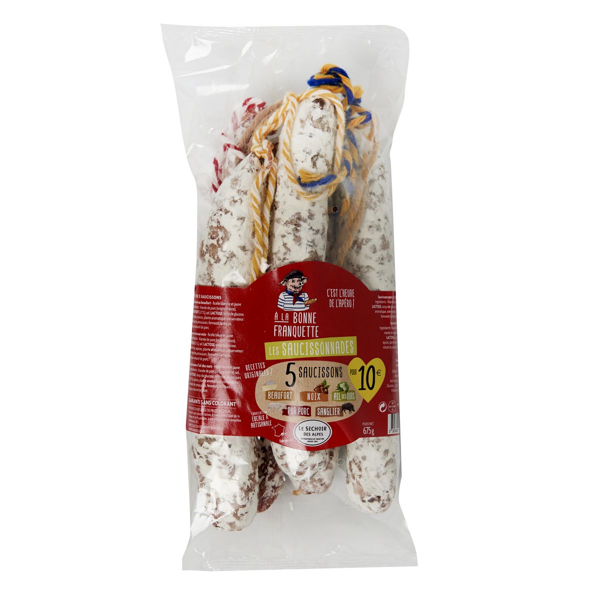 LE SECHOIR DES ALPES Saucissons multi terroirs 5 pièces 675g