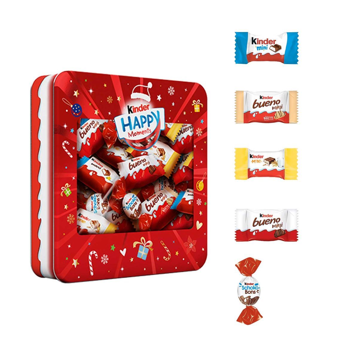 KINDER Happy Moments Assortiment gaufrettes et barre céréalière au chocolat 347g