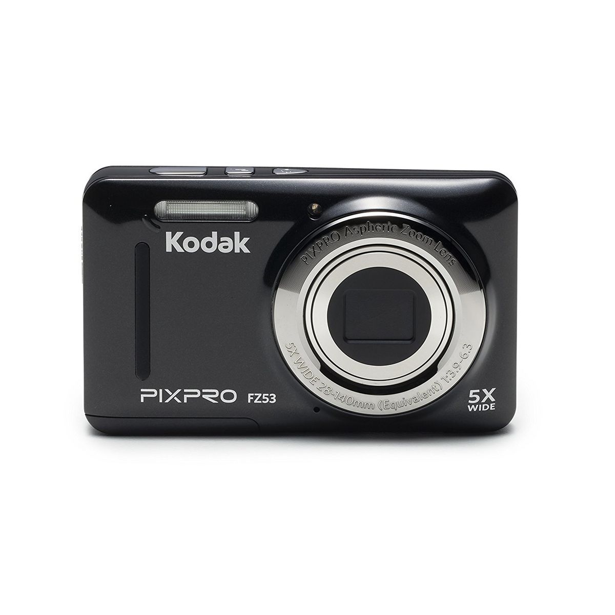 KODAK Appareil Photo Compact - FZ53-BK - Noir + Objectif 14-91.5 mm