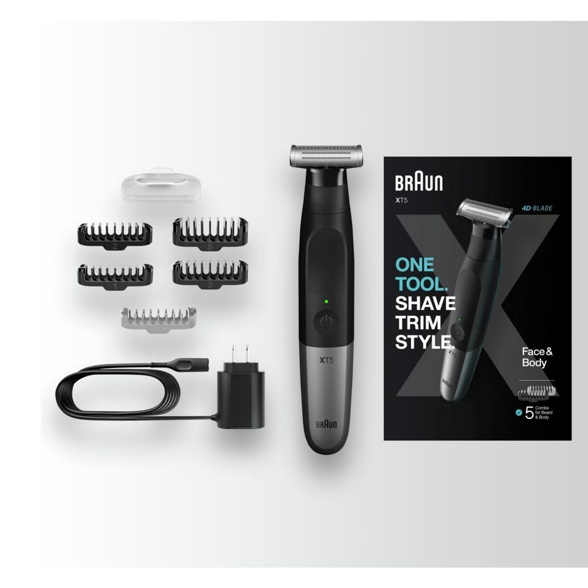 BRAUN Tondeuse visage et corps XT5100 - Noir