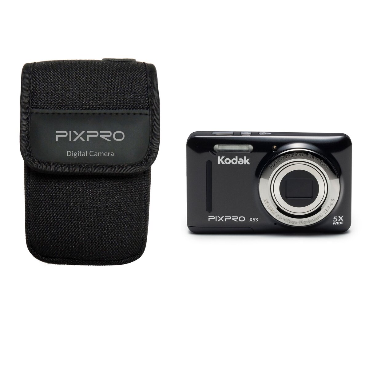 KODAK Appareil Photo Compact - PIXPRO X53 - Noir + Objectif 5.1-25.5 mm +  Etui pas cher 