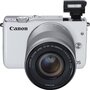 CANON Appareil Photo Hybride - EOS M10 - Blanc + Objectif 15-45 mm
