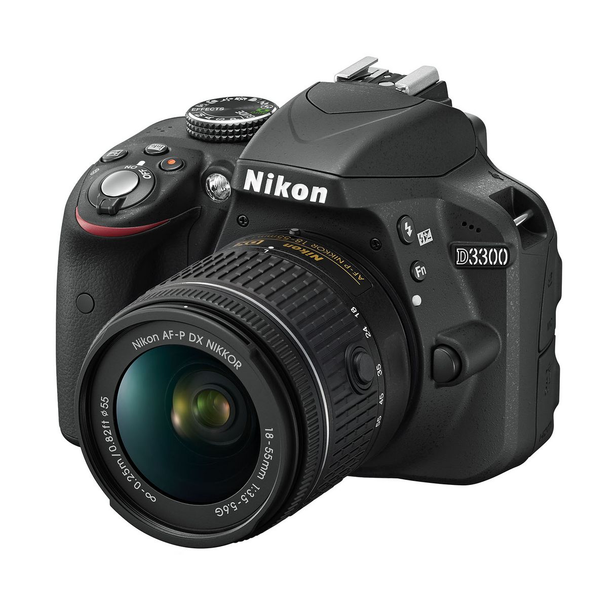 NIKON Appareil Photo Reflex - D3300 - Noir + Objectif 18-55 m + Objectif 55-200 mm