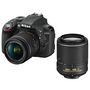 Voir la diapositive 1 : NIKON Appareil Photo Reflex - D3300 - Noir + Objectif 18-55 m + Objectif 55-200 mm