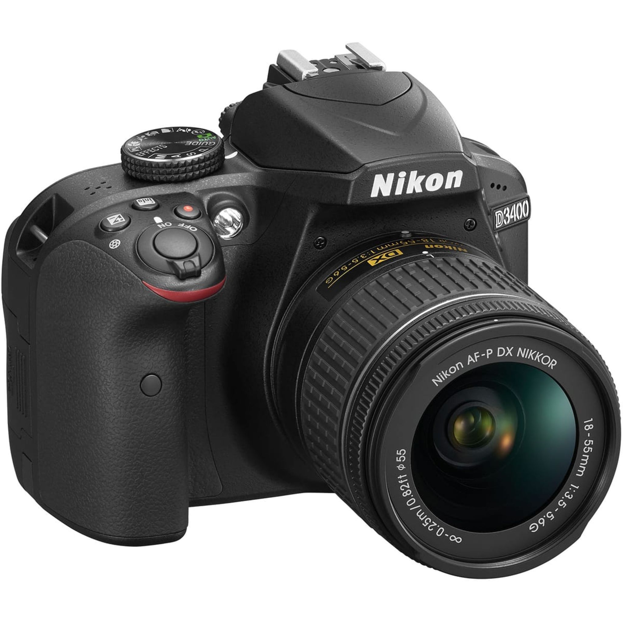 Voir la diapositive 4 : NIKON Appareil Photo Reflex -  D3400 - Noir + Objectif 18-55 mm + Sac Photo + Carte SD 8 Go