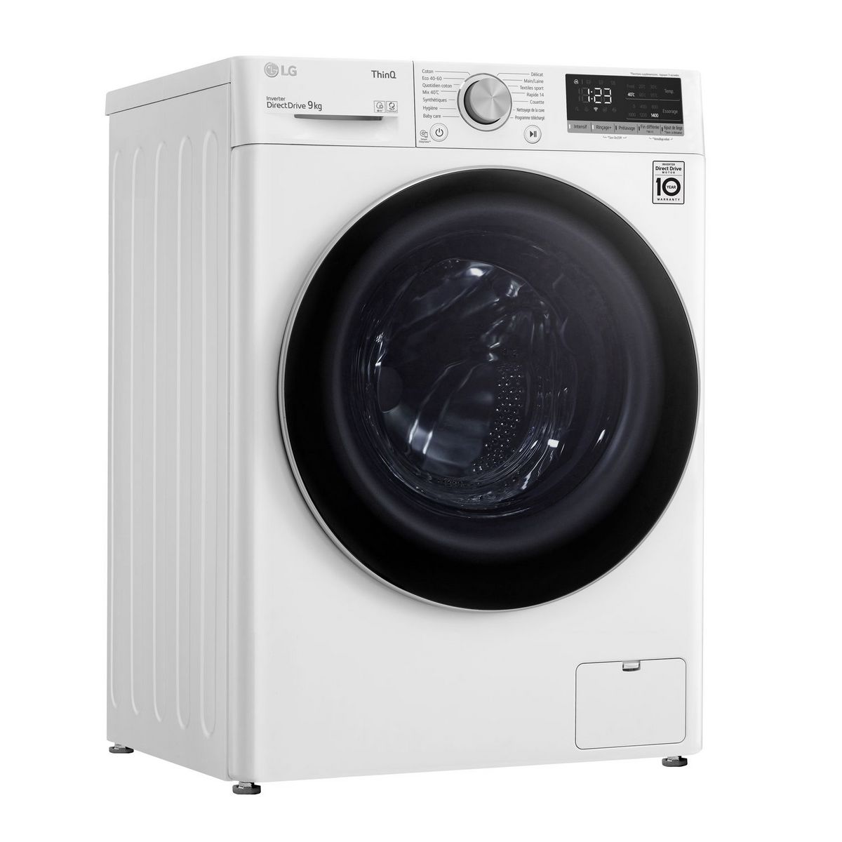 LG Lave linge hublot F94V41WH, 9 kg, 1400 T/min, B