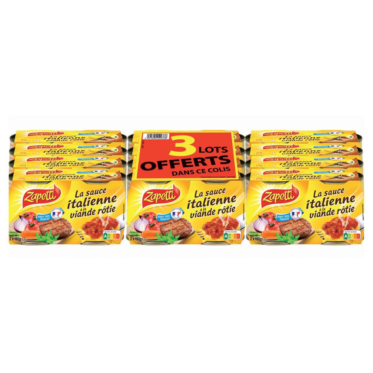 ZAPETTI Sauce italienne à la viande rôtie 9 lots + 3 offerts pas cher ...