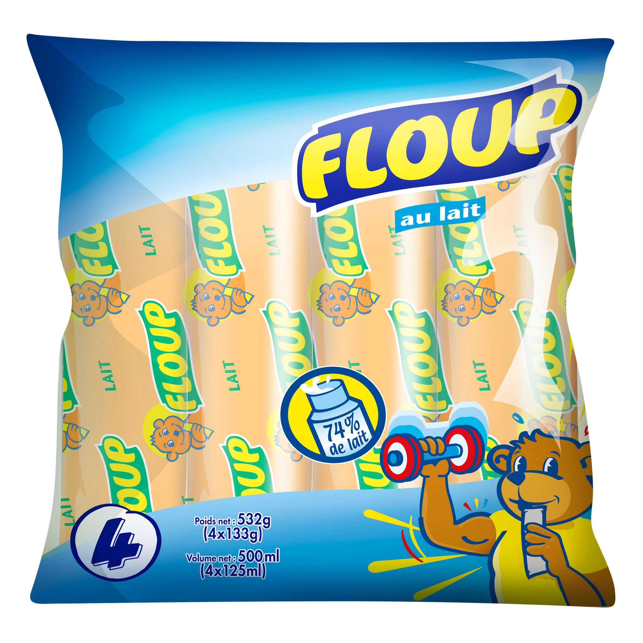 FLOUP Berlingot au lait cacahuète 4 pièces 500g