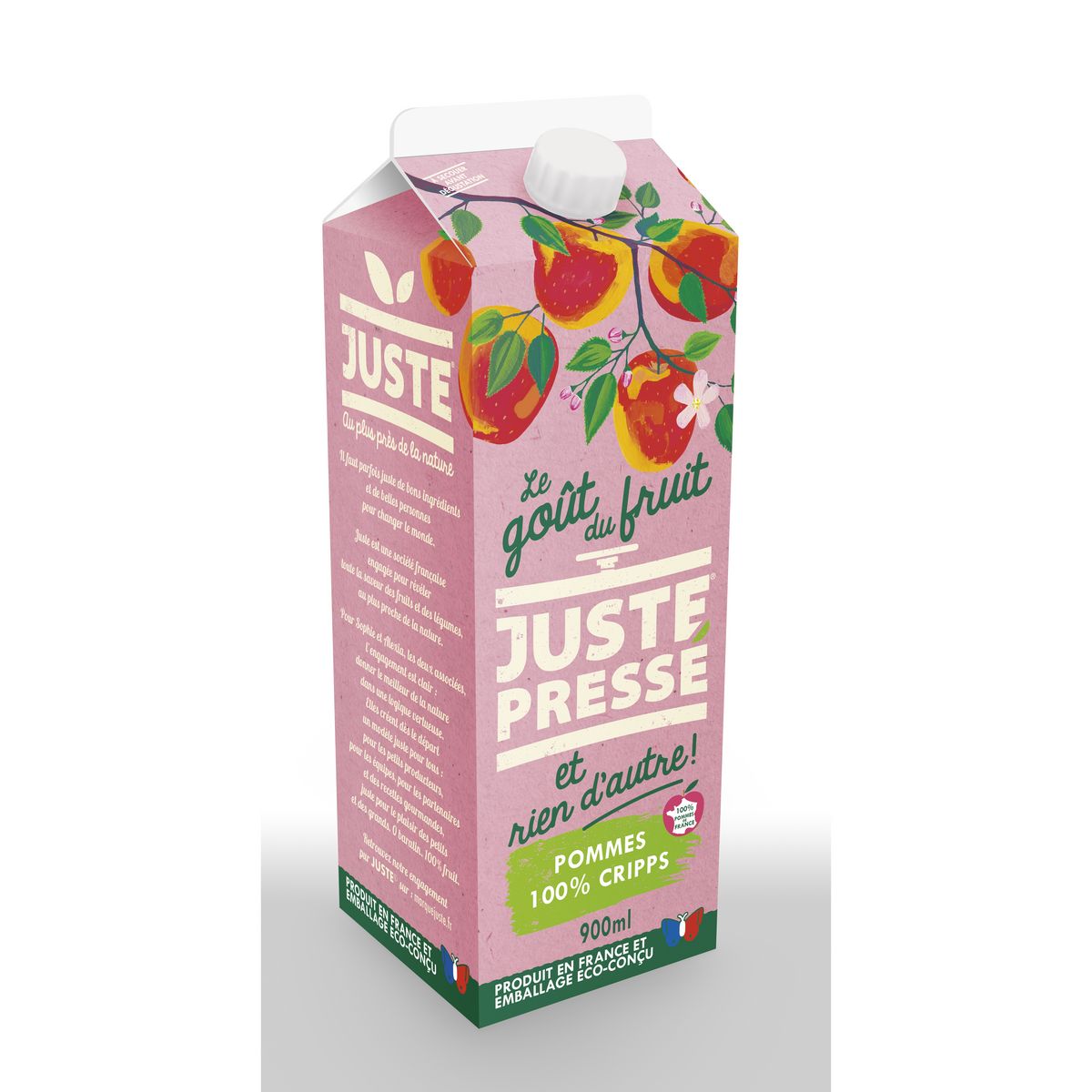 JUSTE PRESSÉ Pur jus de pomme cripps pink 90cl