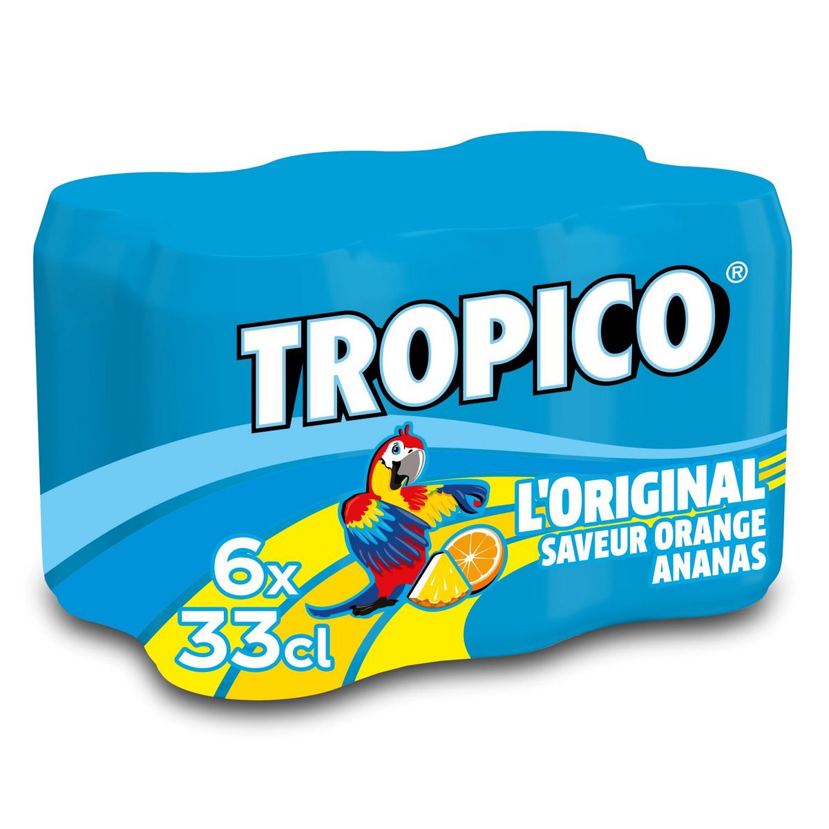 TROPICO Boisson aux fruits l'original saveur orange ananas boîtes 6x33cl