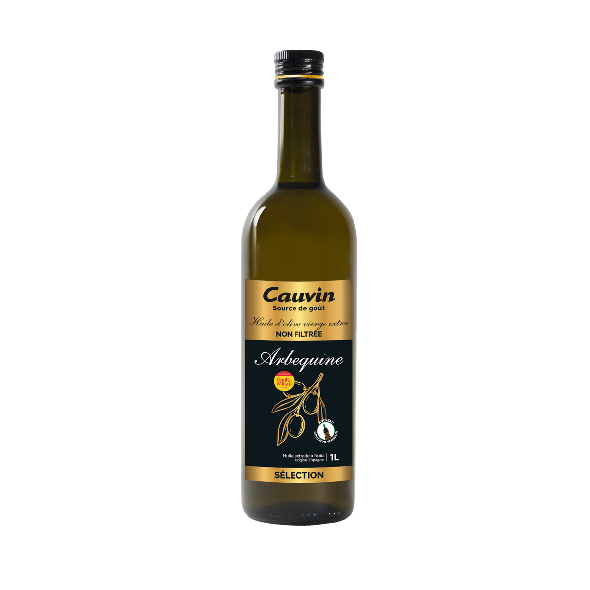 CAUVIN Huile d'olive vierge extra non filtrée sélection 1l