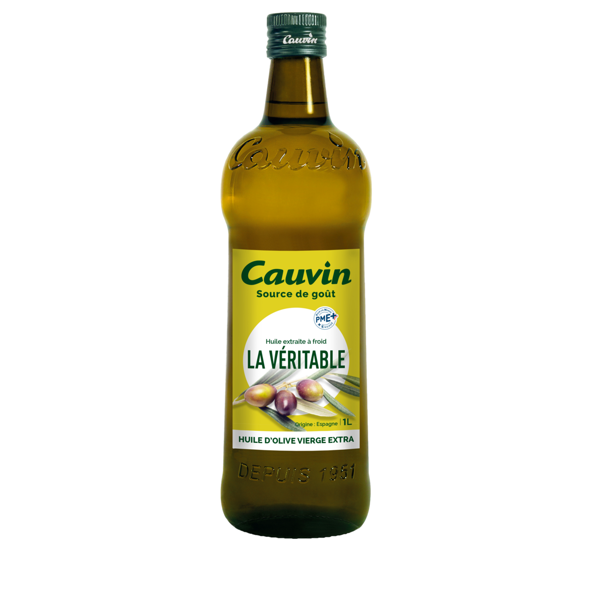 CAUVIN La véritable huile d'olive vierge extra 1l