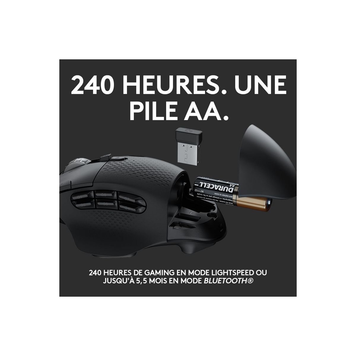 LOGITECH SOURIS SANS FIL GAMING G604 LIGHTSPEED BLUETOOTH NOIR