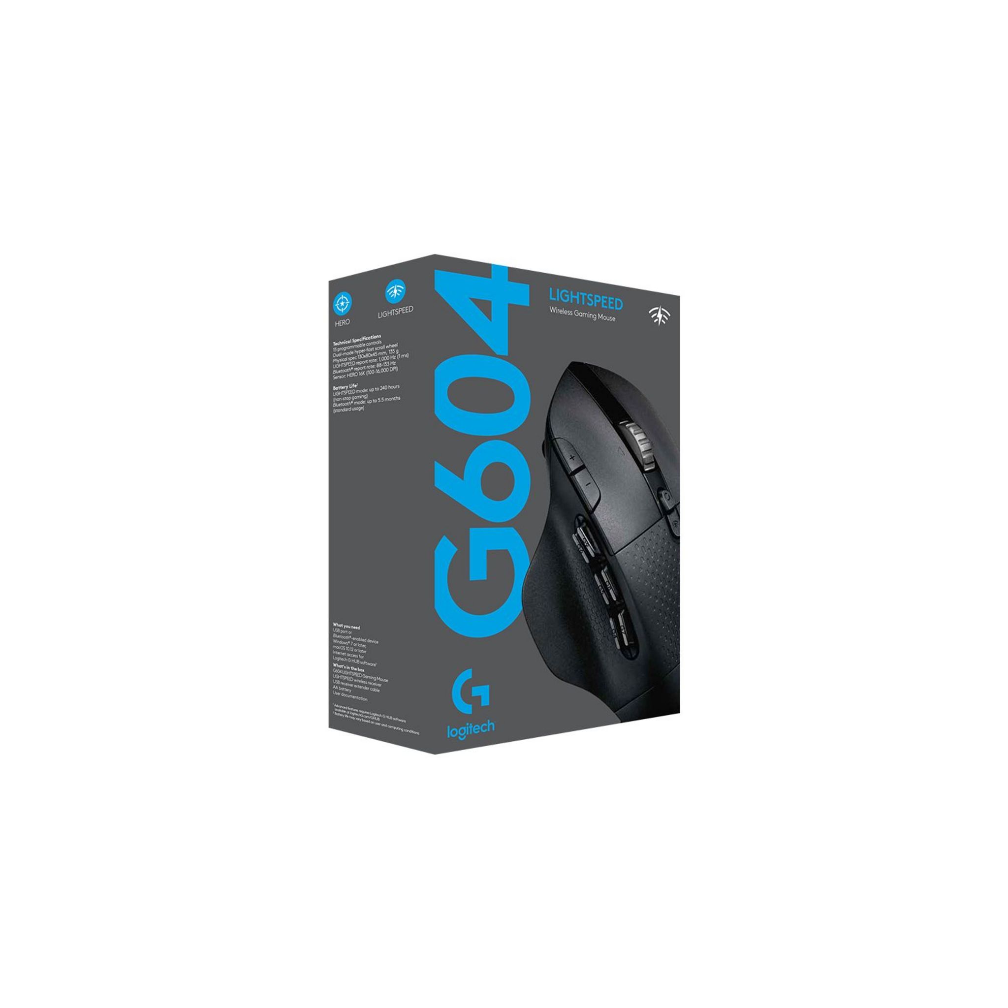 Voir la diapositive 7 : LOGITECH SOURIS SANS FIL GAMING G604 LIGHTSPEED BLUETOOTH NOIR