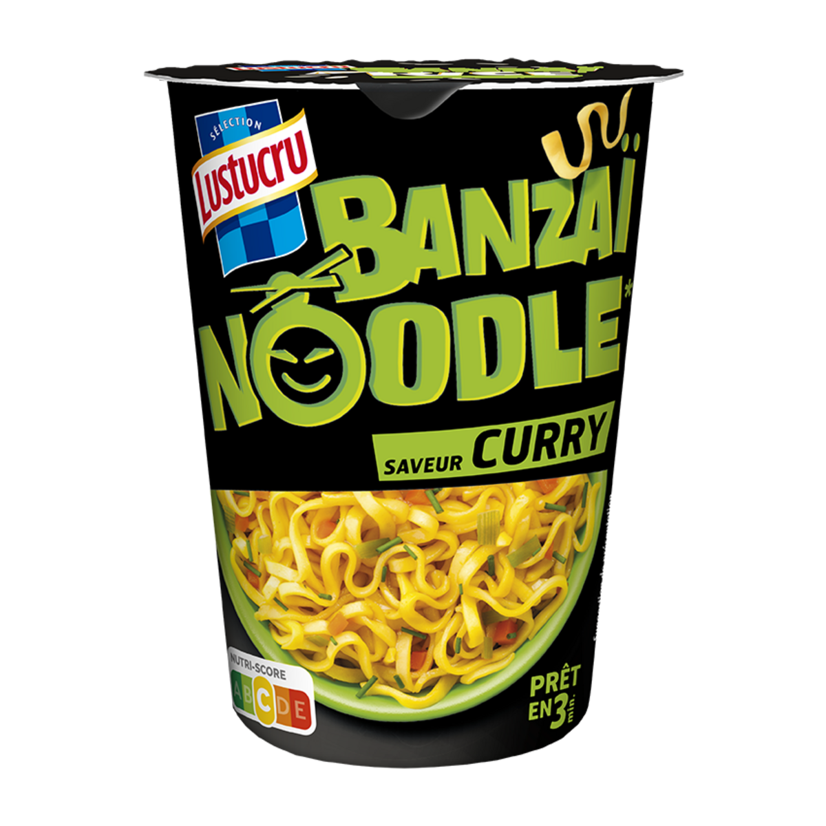 LUSTUCRU Banzaï noodle saveur curry en cup 60g