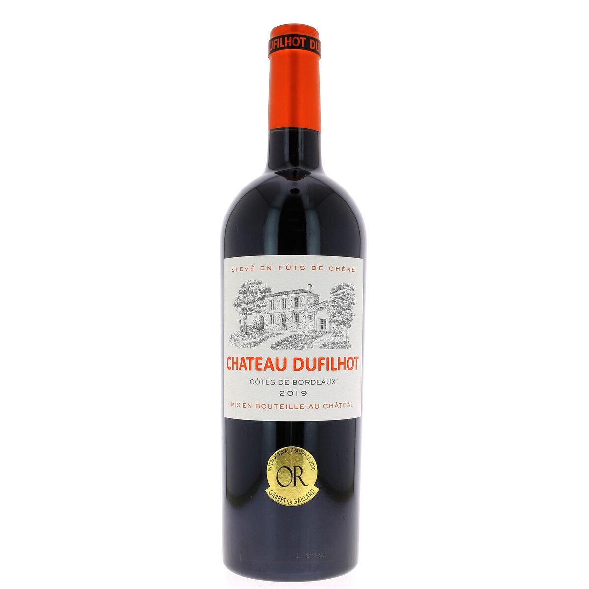 Vin rouge AOP Côtes de Bordeaux Château Dufilhot 2019 75cl