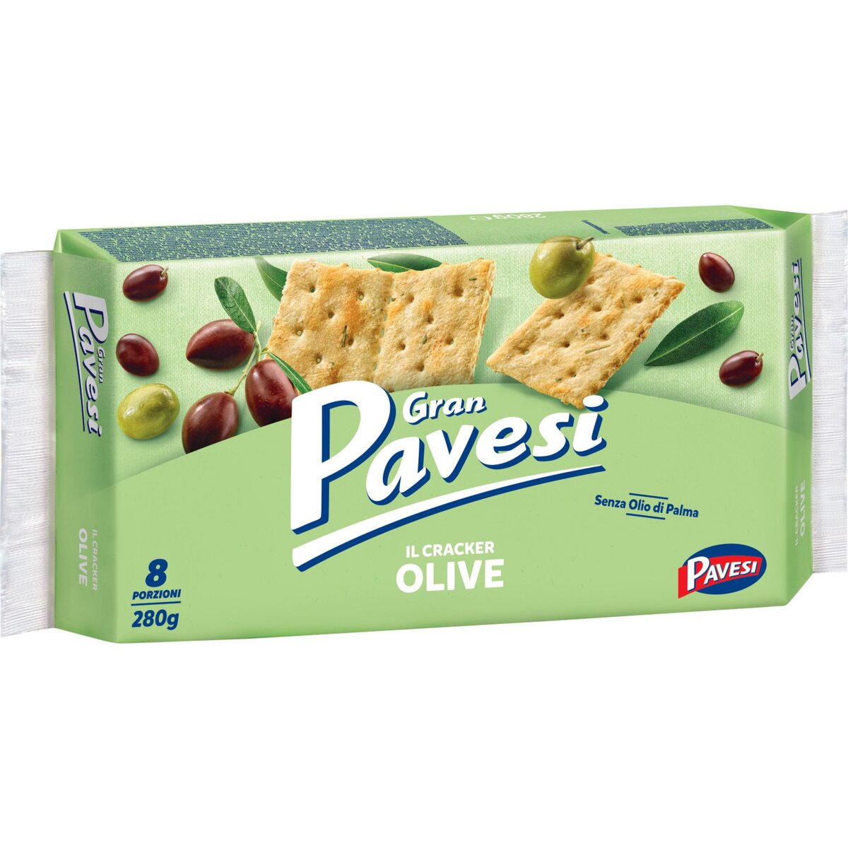 PAVESI Biscuits cracker olive sans huile de palme 8 portions 280g
