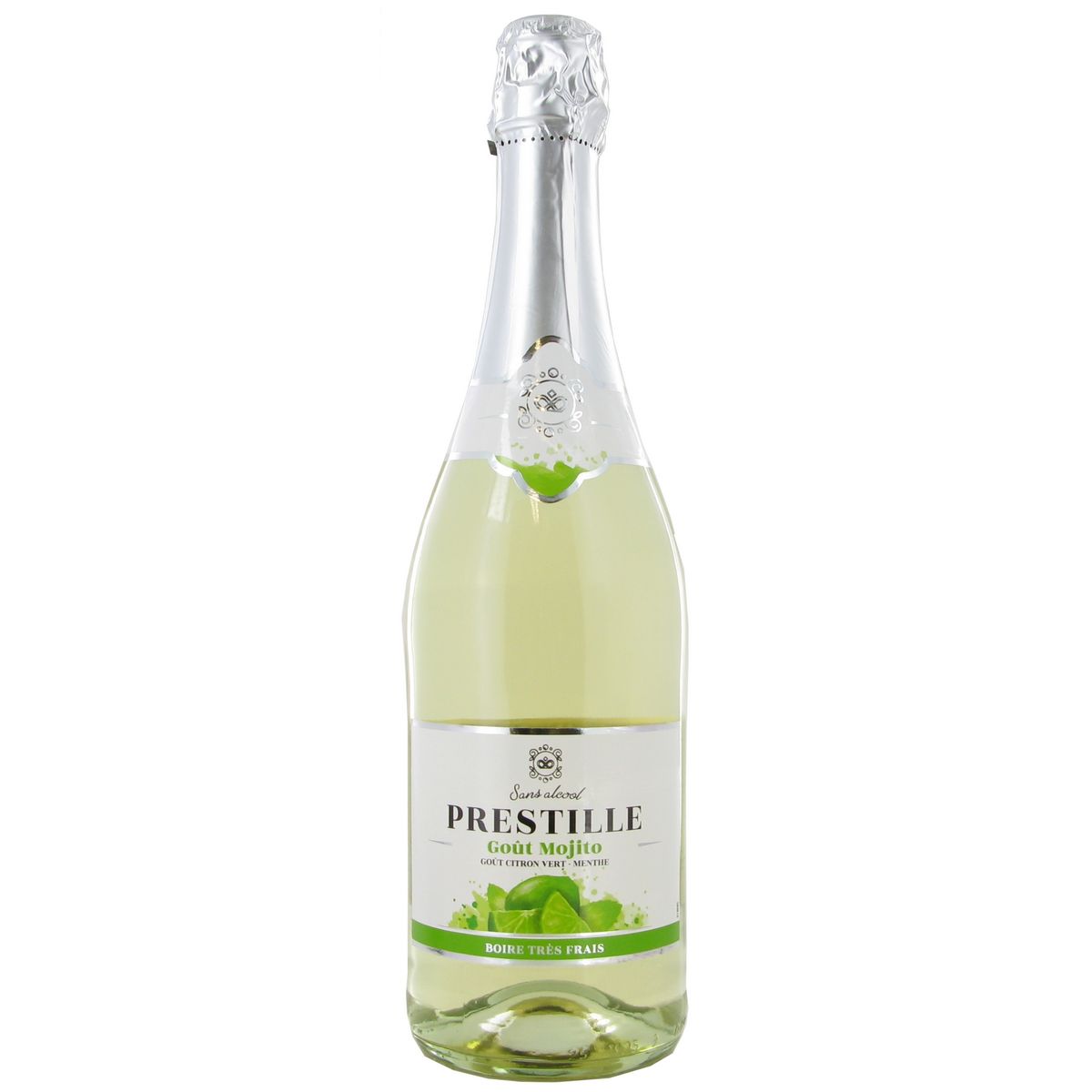 PRESTILLE Boisson pétillante sans alcool goût mojito 75cl
