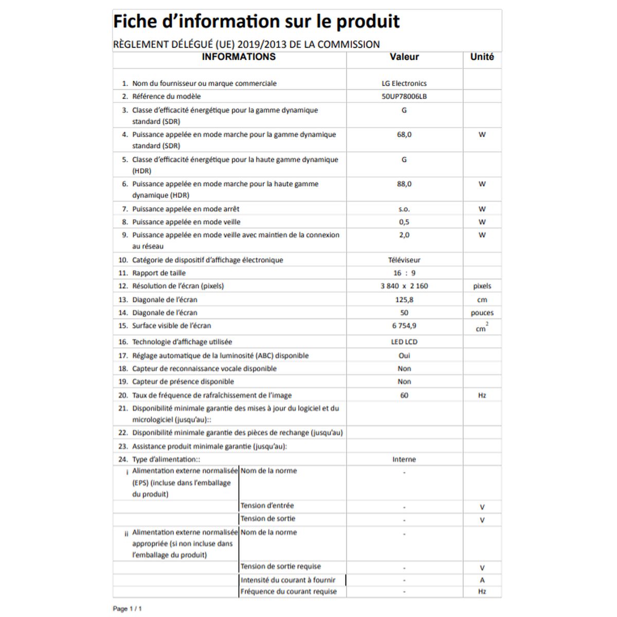 Voir la diapositive 8 : LG 50UP7800 TV LED 4K UHD 126 cm Smart TV 