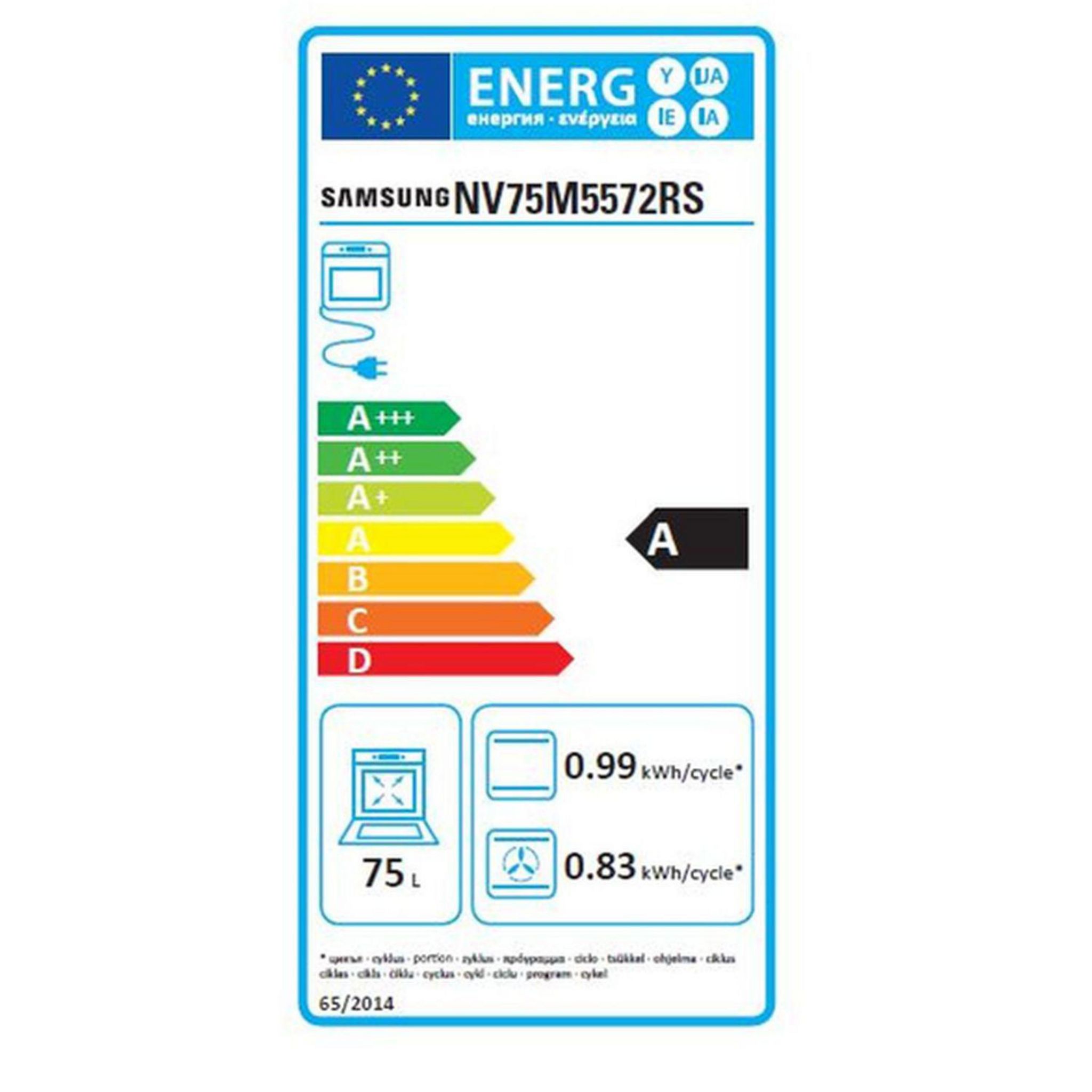 Voir la diapositive 6 : SAMSUNG Four encastrable NV75M5572RS, 75 L, Multifonction, 2 cavités indépendantes, Nettoyage pyrolyse