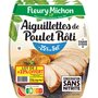 FLEURY MICHON Aiguillettes de poulet rôti sel réduit 2x200g