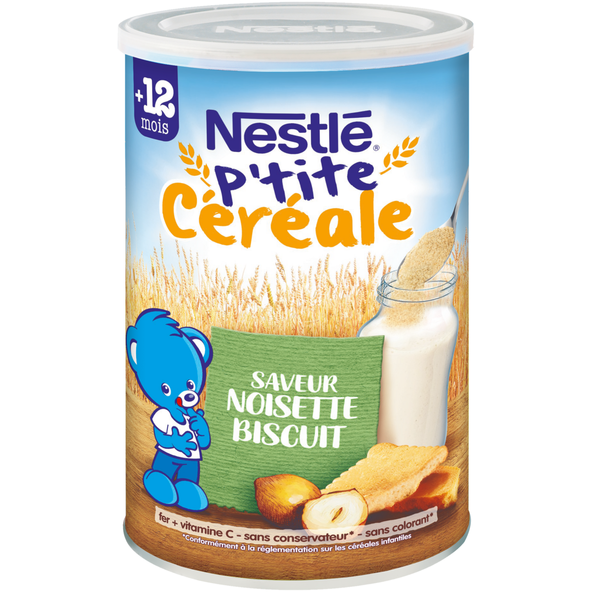 NESTLE P'tite céréale saveur noisette biscuité en poudre dès 12 mois 400g