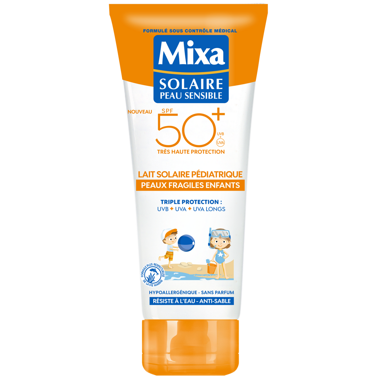 MIXA Solaire peau sensible enfant SPF 50+ tube 200ml