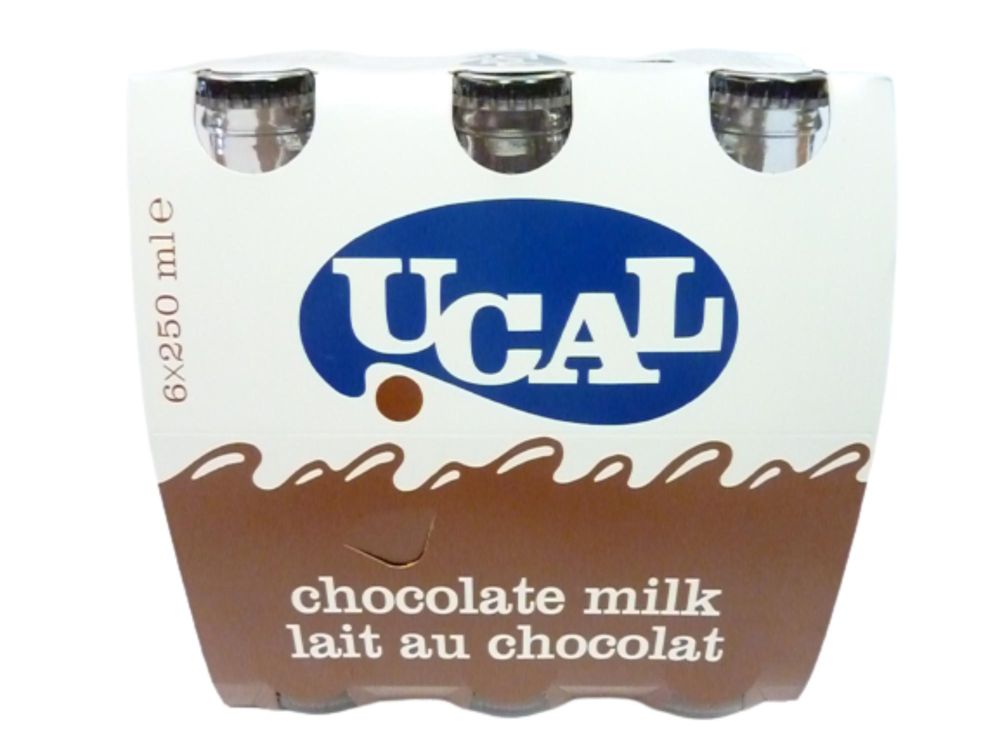 UCAL Lait chocolaté en bouteilles 6 bouteilles 6*250lml