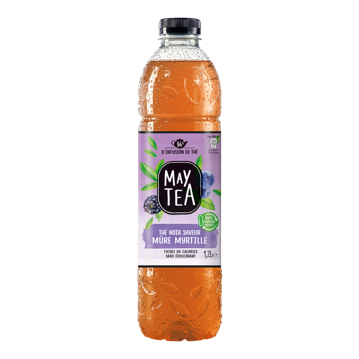 MAYTEA Thé noir glacé saveur mûre myrtille 1.2l pas cher - Auchan.fr
