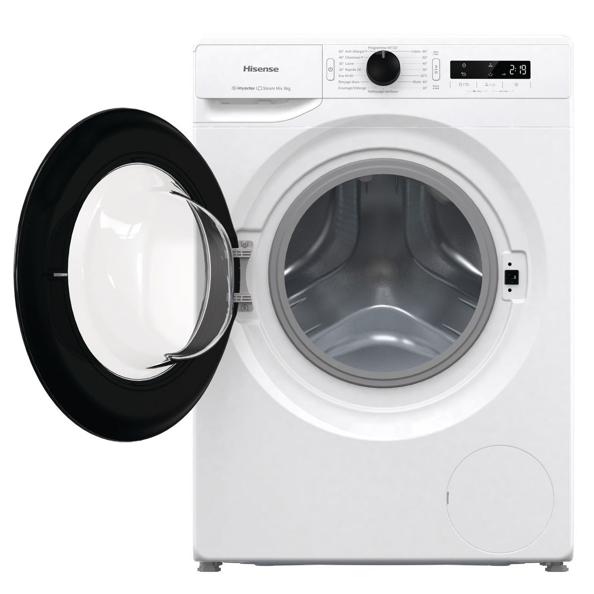 HISENSE Lave linge hublot WFGP80143VM, 8 kg, 1400 T/min, B
