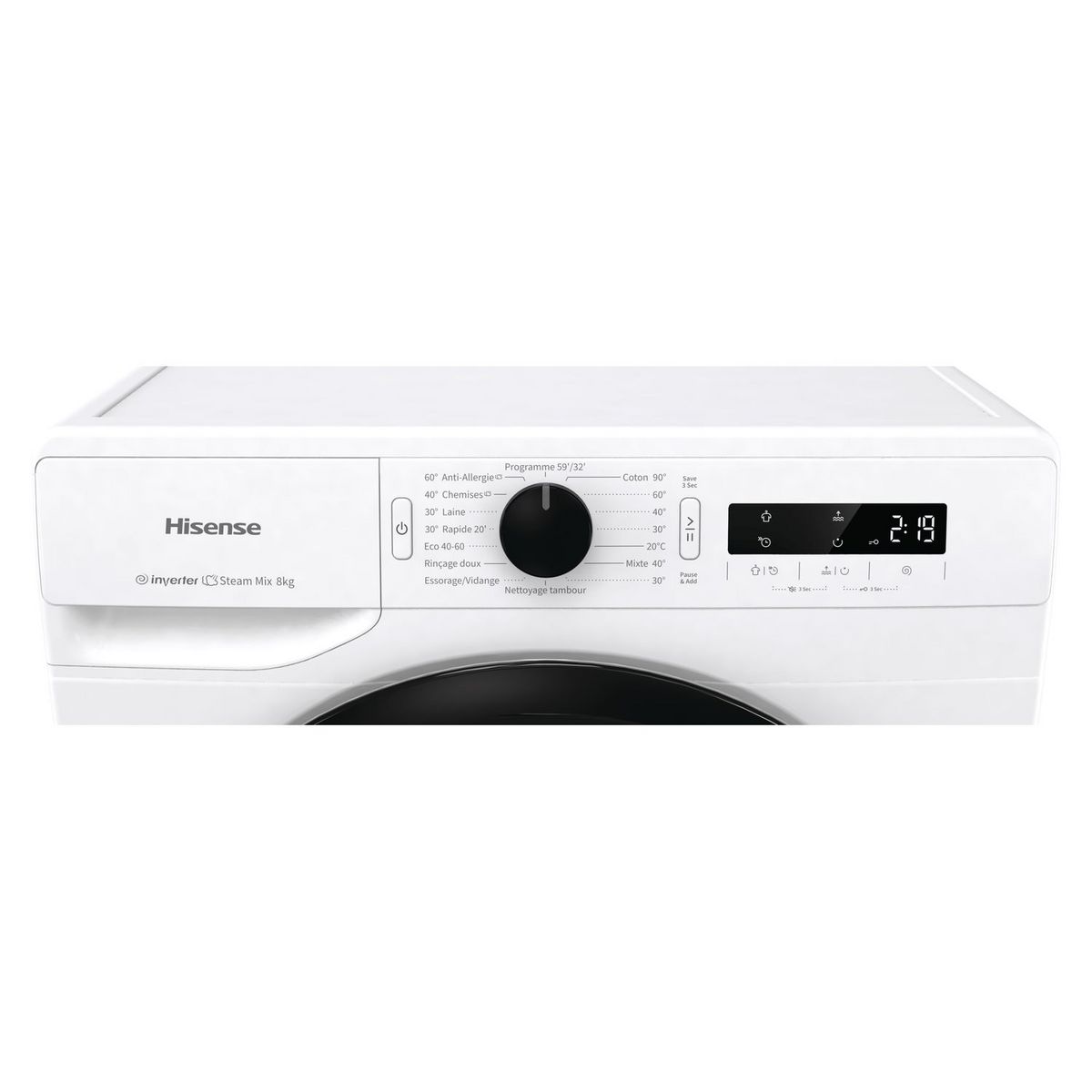 HISENSE Lave linge hublot WFGP80143VM, 8 kg, 1400 T/min, B