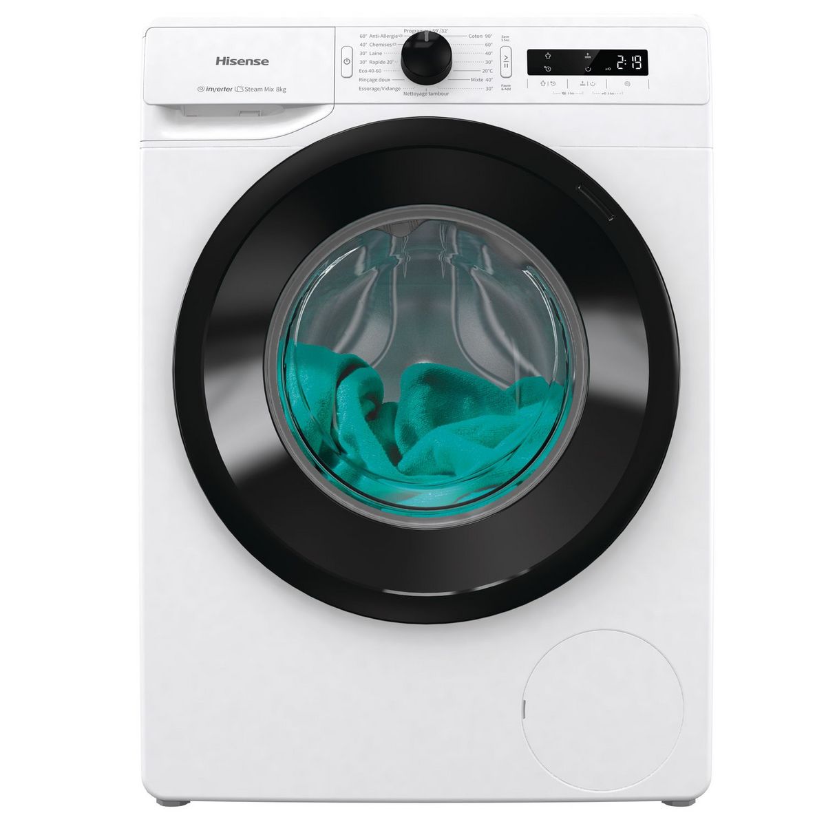 HISENSE Lave linge hublot WFGP80143VM, 8 kg, 1400 T/min, B