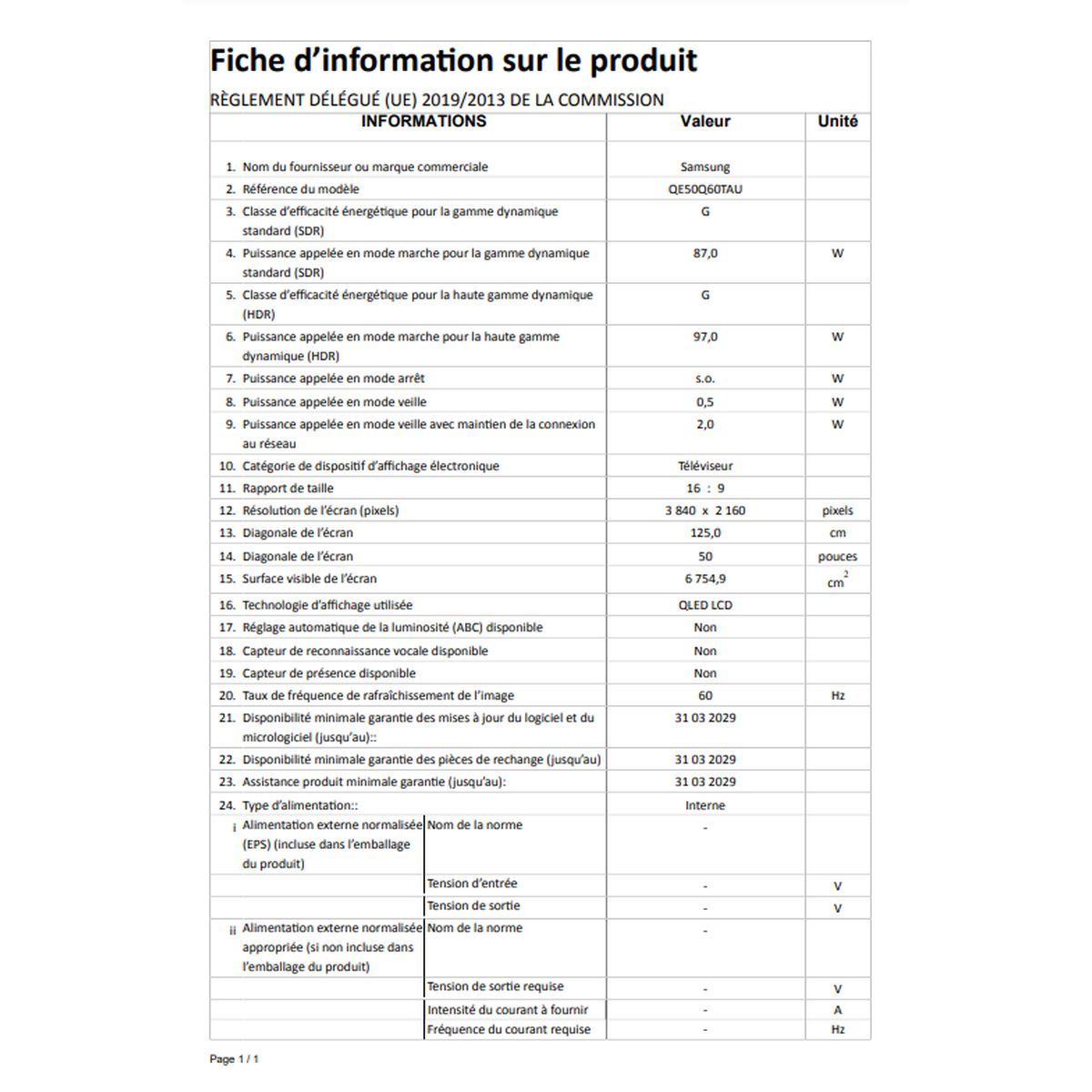 SAMSUNG QE50Q60T 2020 TV QLED 4K UHD 125 cm Smart TV