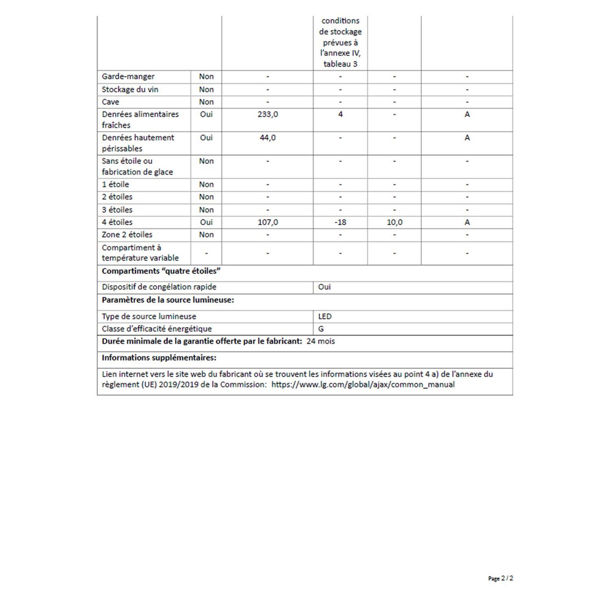 Voir la diapositive 8 : LG Réfrigérateur combiné GBB62PZGFN, 384 L, Froid ventilé
