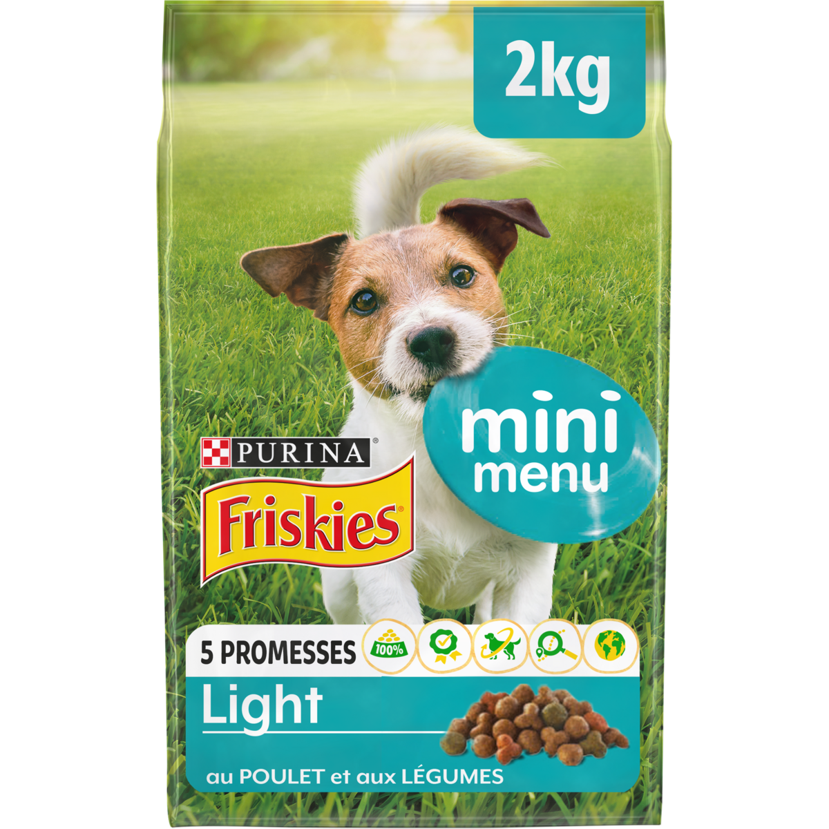 FRISKIES Light mini menu croquettes au poulet et aux légumes pour chien 2kg