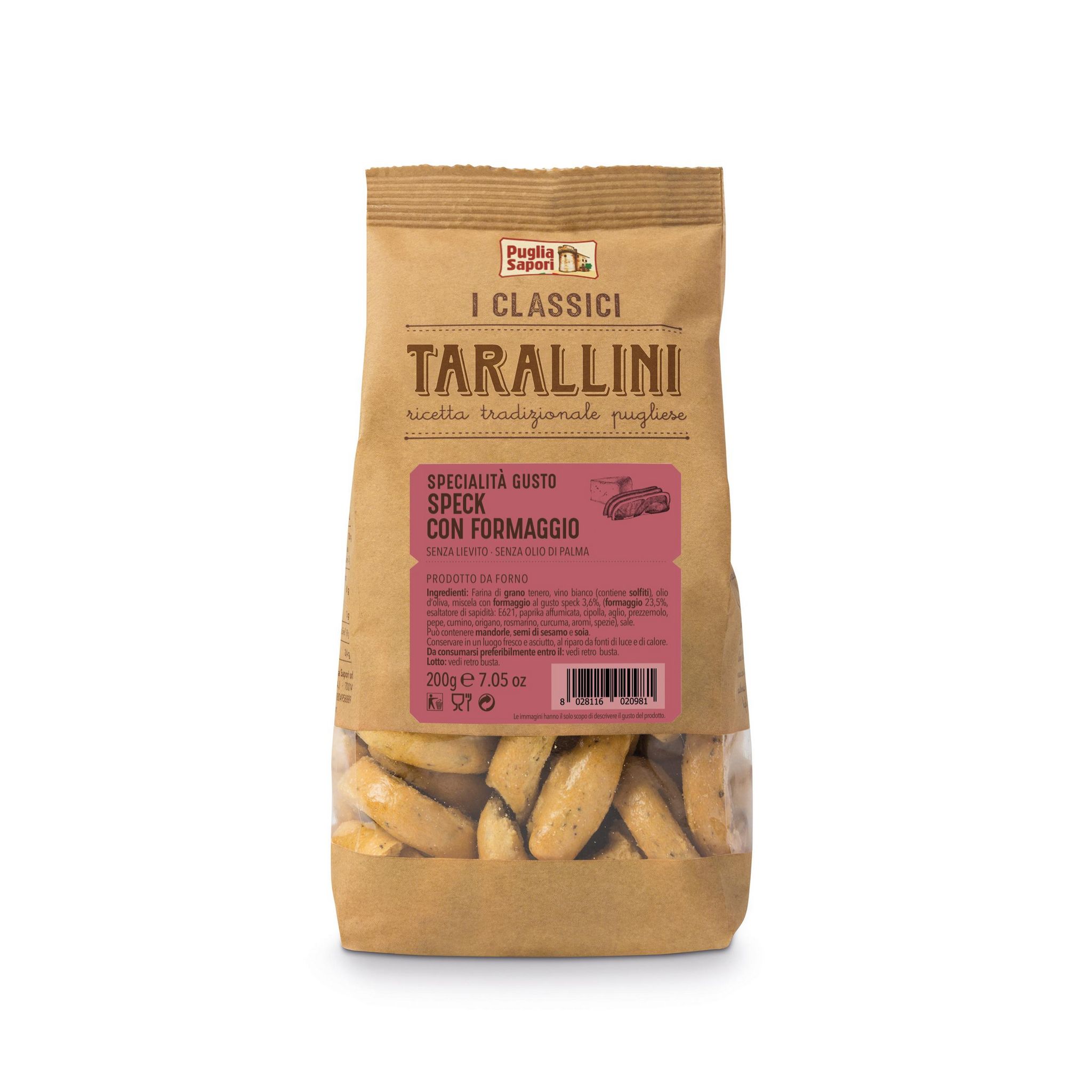 PUGLIA SAPORI Recette de tarallini speck au fromage 200g