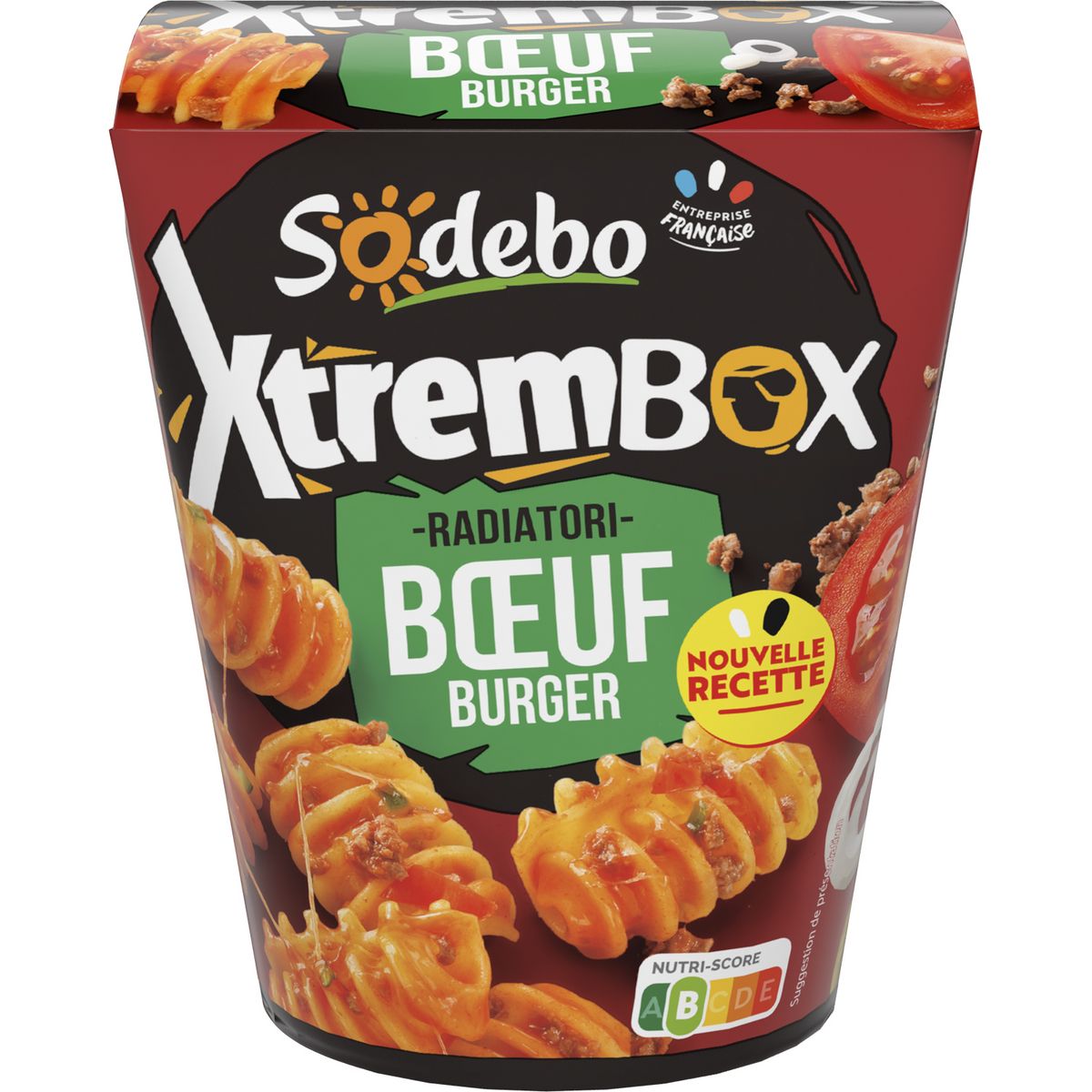 SODEBO Xtrembox radiatori boeuf burger 1 portion 400g