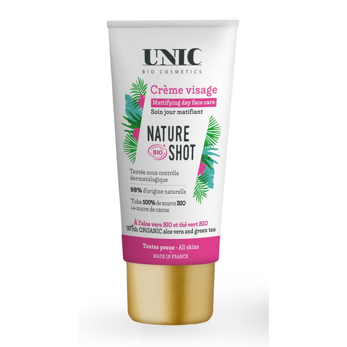 UNIC NATURE SHOT Crème visage matifiante bio 50ml