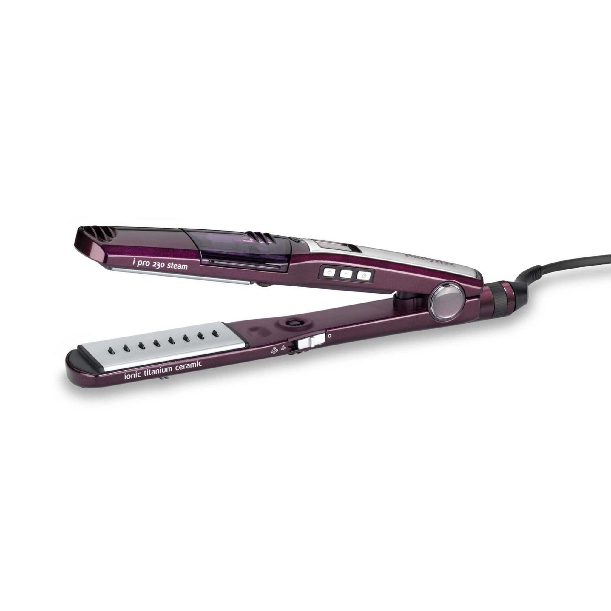 Voir la diapositive 8 : BABYLISS Lisseur céramique fontion vapeur et ionique I-PRO 230 - Violet