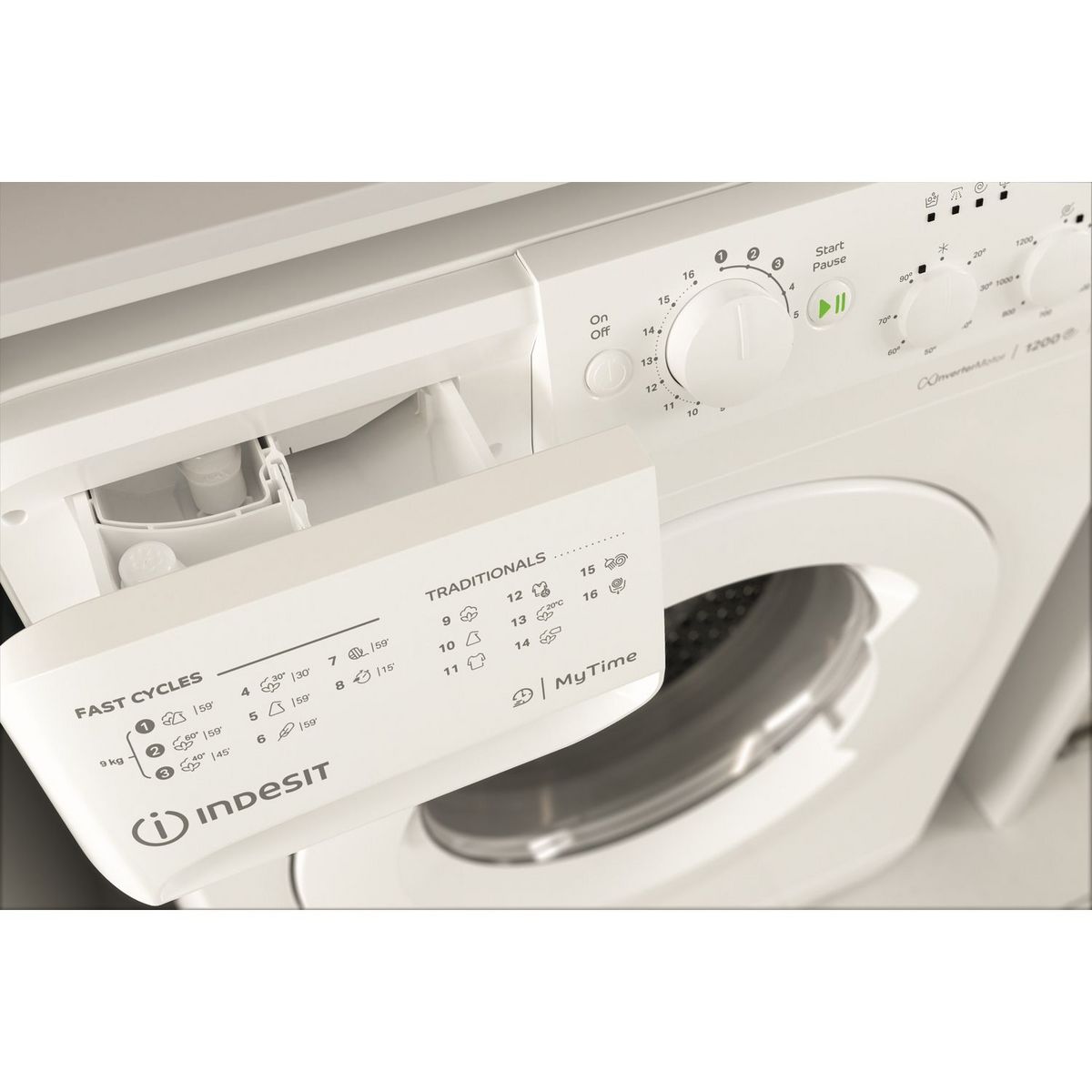 INDESIT Lave linge hublot MTWC91284WEU, 9 kg, 1200 T/min