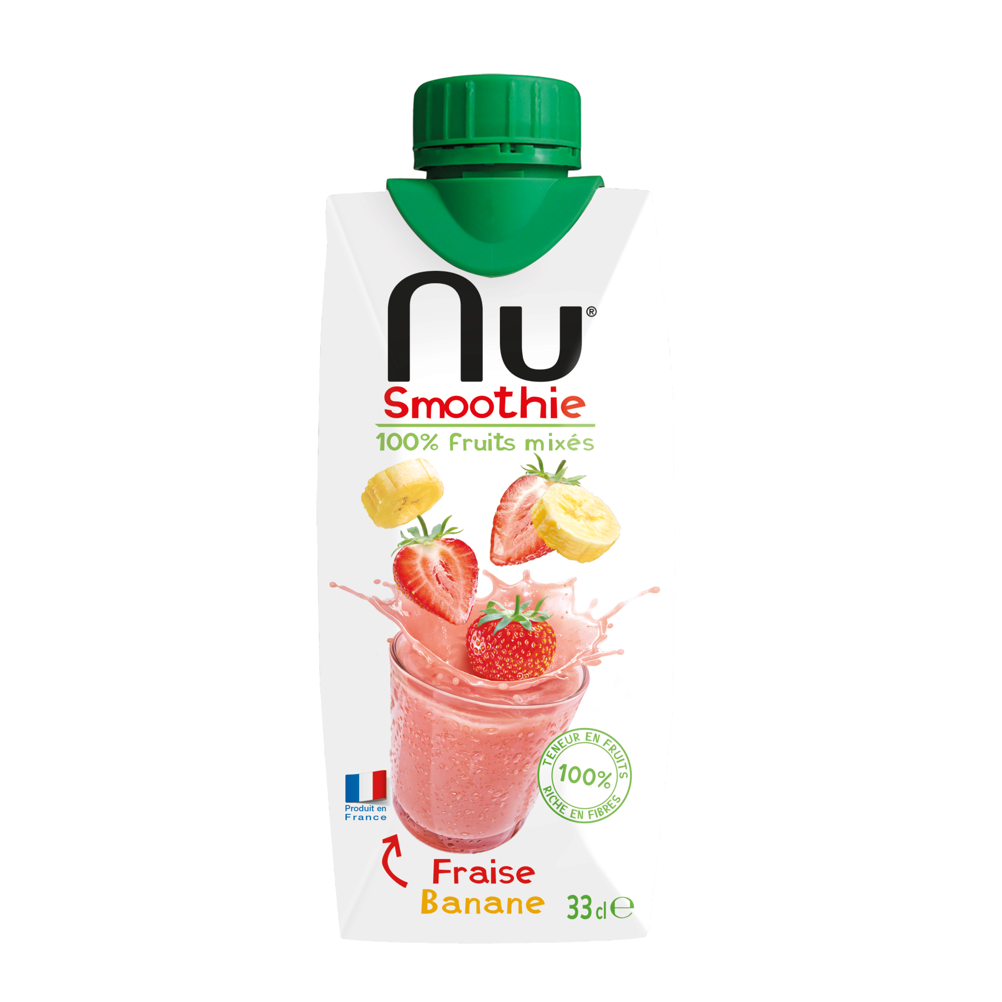 NU Smoothie fraise et banane 33cl