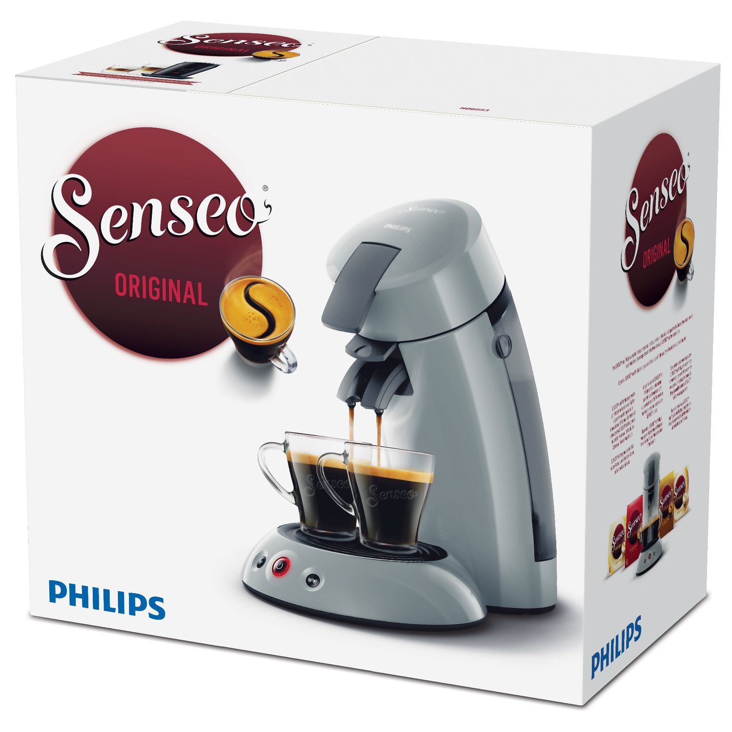Voir la diapositive 3 : PHILIPS Cafetière à dosette Senseo HD6553/71 - Gris