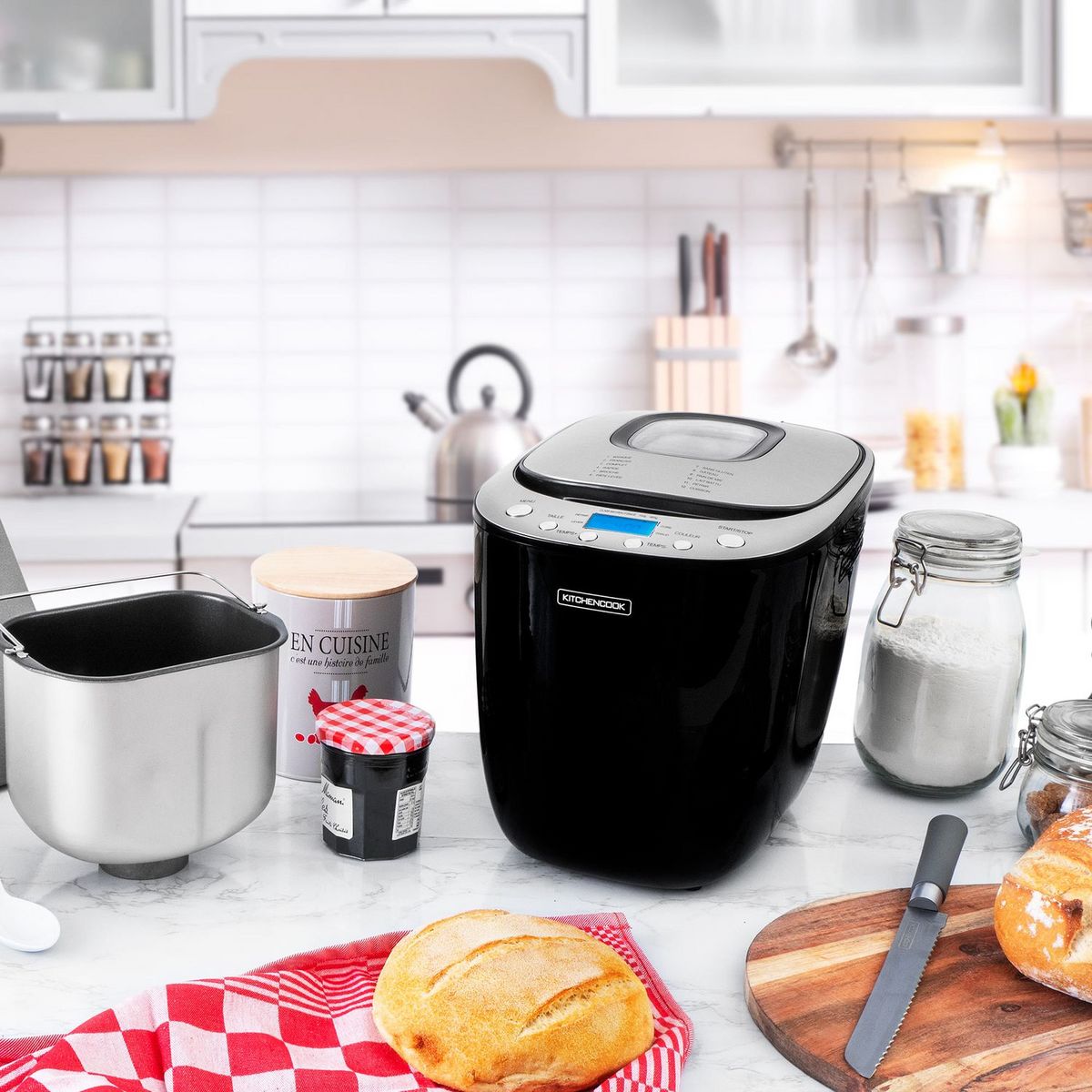 KITCHENCOOK Machine à pain SMART B - Noir