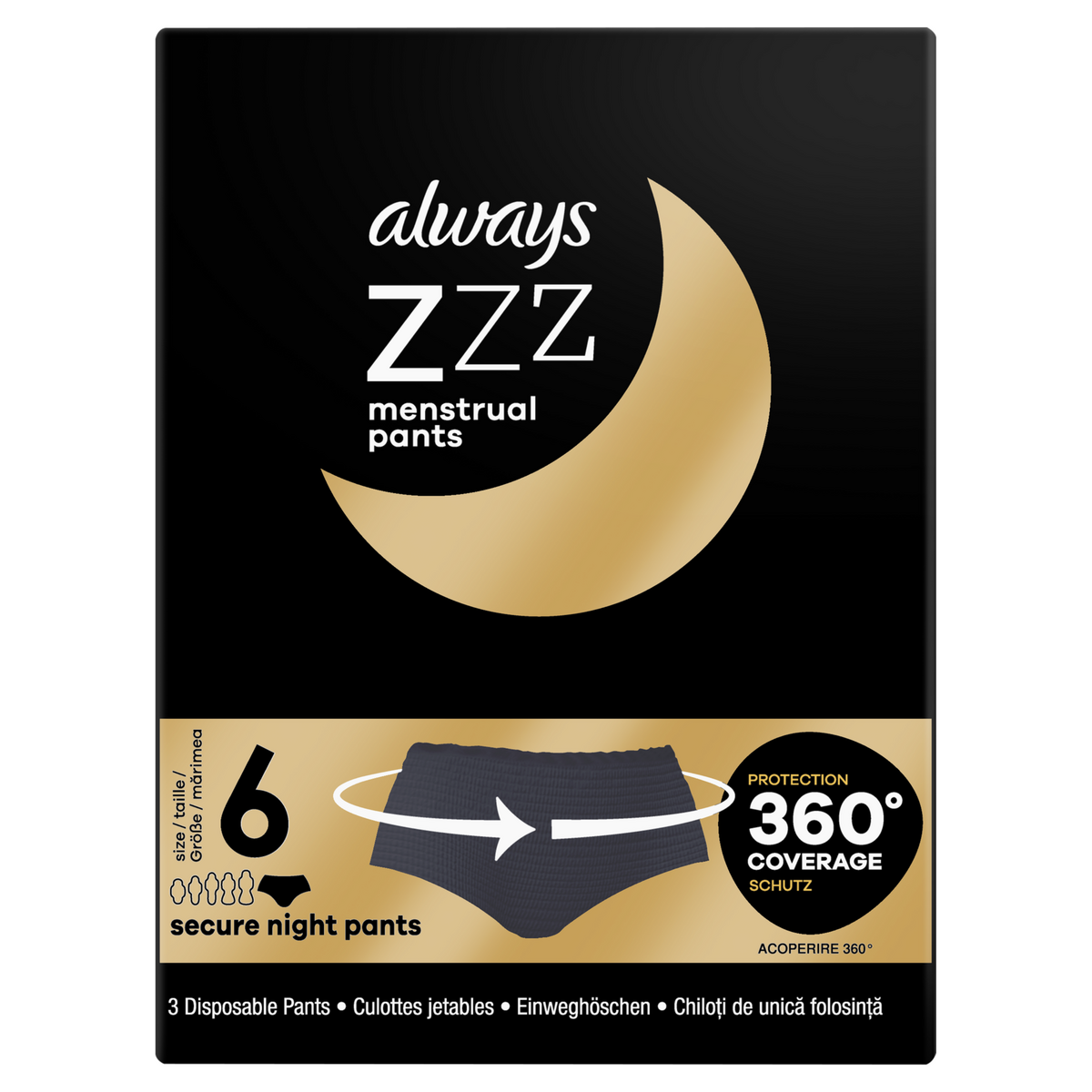 Always Zzz Culotte Menstruelle Jetable de Nuit